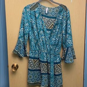 Blue print romper